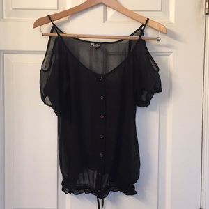 Sheer Off The Shoulder Blouse